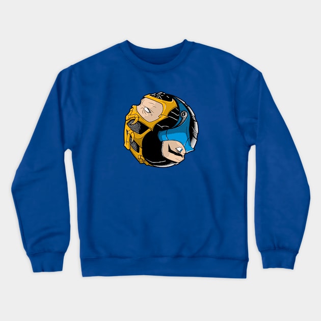 Fire and Ice Crewneck Sweatshirt by crackerbox